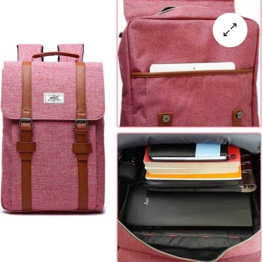 Vintage Style Unisex Canvas Fashion Backpack,Size 30 × 30 × 30 cm,Retail $41.95 - Picture 7 of 16